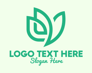 Vegetarian - Green Eco Bird logo design