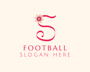 Flower Shop - Pink Flower Letter S logo design