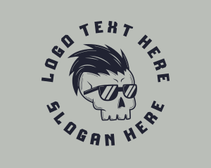 Hiphop - Punk Sunglasses Skull logo design