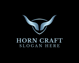 Horn - Silver Bull Horn logo design