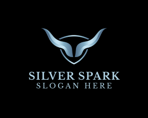 Silver - Silver Bull Horn logo design