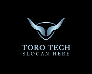 Toro - Silver Bull Horn logo design