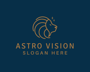 Astral Zodiac Lion logo design