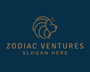 Astral Zodiac Lion logo design