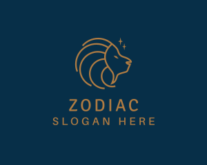Astral Zodiac Lion logo design