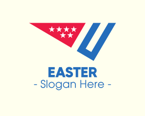American Flag Slice logo design