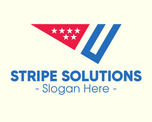 American Flag Slice logo design