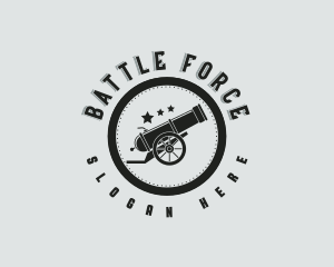 Army - Army Cannon Weapon logo design