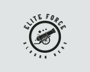 Army - Army Cannon Weapon logo design