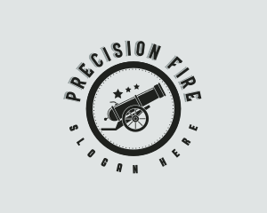 Artillery - Army Cannon Weapon logo design