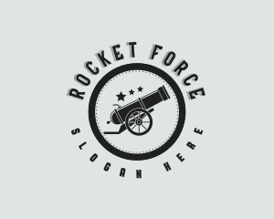Missile - Army Cannon Weapon logo design