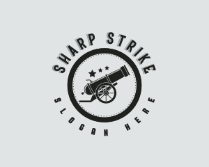 Weapon - Army Cannon Weapon logo design
