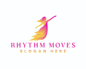 Dancing - Woman Dancing Movement logo design