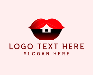 House - Erotic Lips House logo design
