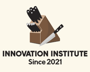 Institute - Knife Set Culinary School logo design