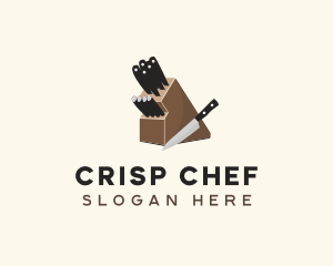 Knife Set Culinary School logo design