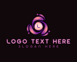 Splatter - Cyber Tech Swoosh logo design