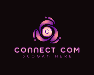 Telecommunications - Cyber Tech Swoosh logo design