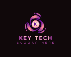 Cyber Tech Swoosh logo design