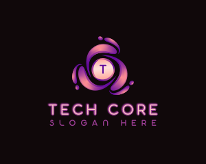 Cyber Tech Swoosh logo design