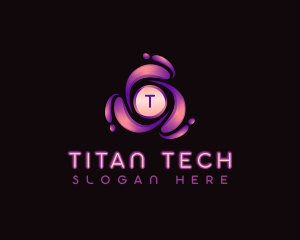 Cyber Tech Swoosh logo design