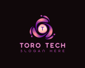 Cyber Tech Swoosh logo design