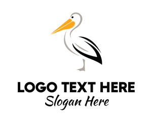 Seabird - Simple Pelican Bird Mascot logo design