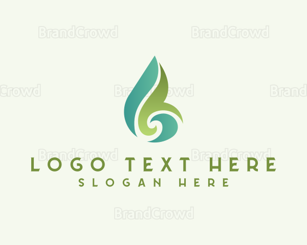 Water Droplet Swirl Logo