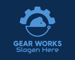 Industrial Gear Mouse  logo design