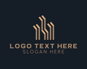 Event Center - Modern Geometry Building logo design