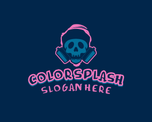 Skull Spray Paint logo design