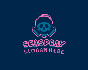 Skull Spray Paint logo design