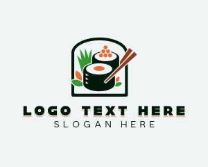 Seaweed - Caviar Sushi Cuisine logo design