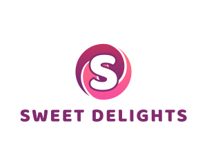 Circle Swirl Candy Sweets logo design