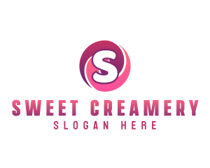 Circle Swirl Candy Sweets logo design