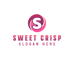 Circle Swirl Candy Sweets logo design