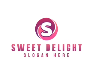 Circle Swirl Candy Sweets logo design