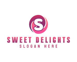 Circle Swirl Candy Sweets logo design