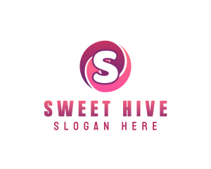 Circle Swirl Candy Sweets logo design