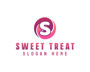 Circle Swirl Candy Sweets logo design