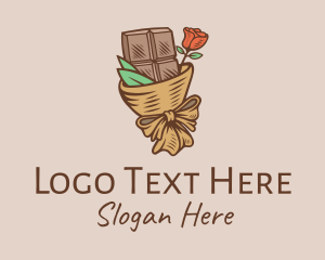 Florist - Chocolate Flower Bouquet Gift logo design