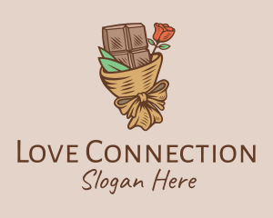 Courtship - Chocolate Flower Bouquet Gift logo design