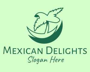 Mexico - Green Tropical Palm logo design