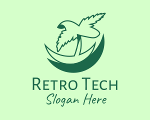 Green Tropical Palm logo design