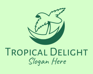 Green Tropical Palm logo design