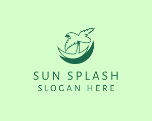 Beachwear - Green Tropical Palm logo design