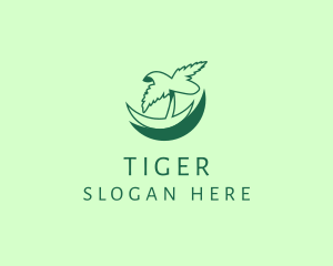 Green Tropical Palm logo design