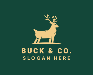 Buck - Deluxe Deer Animal logo design