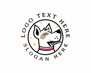Cartoon - Dog Care Grooming logo design
