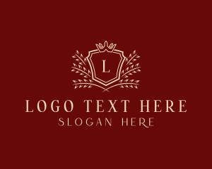 Lettermark - Wreath Royal Crown logo design